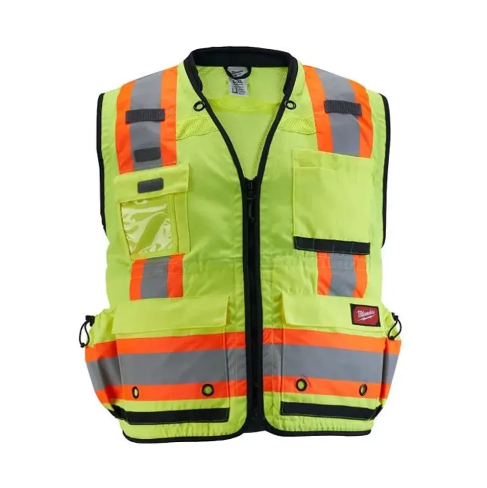 Milwaukee Tools ANSI/CSA Class 2 Surveyor's 27 Pocket Safety Vest 48-73-516Y