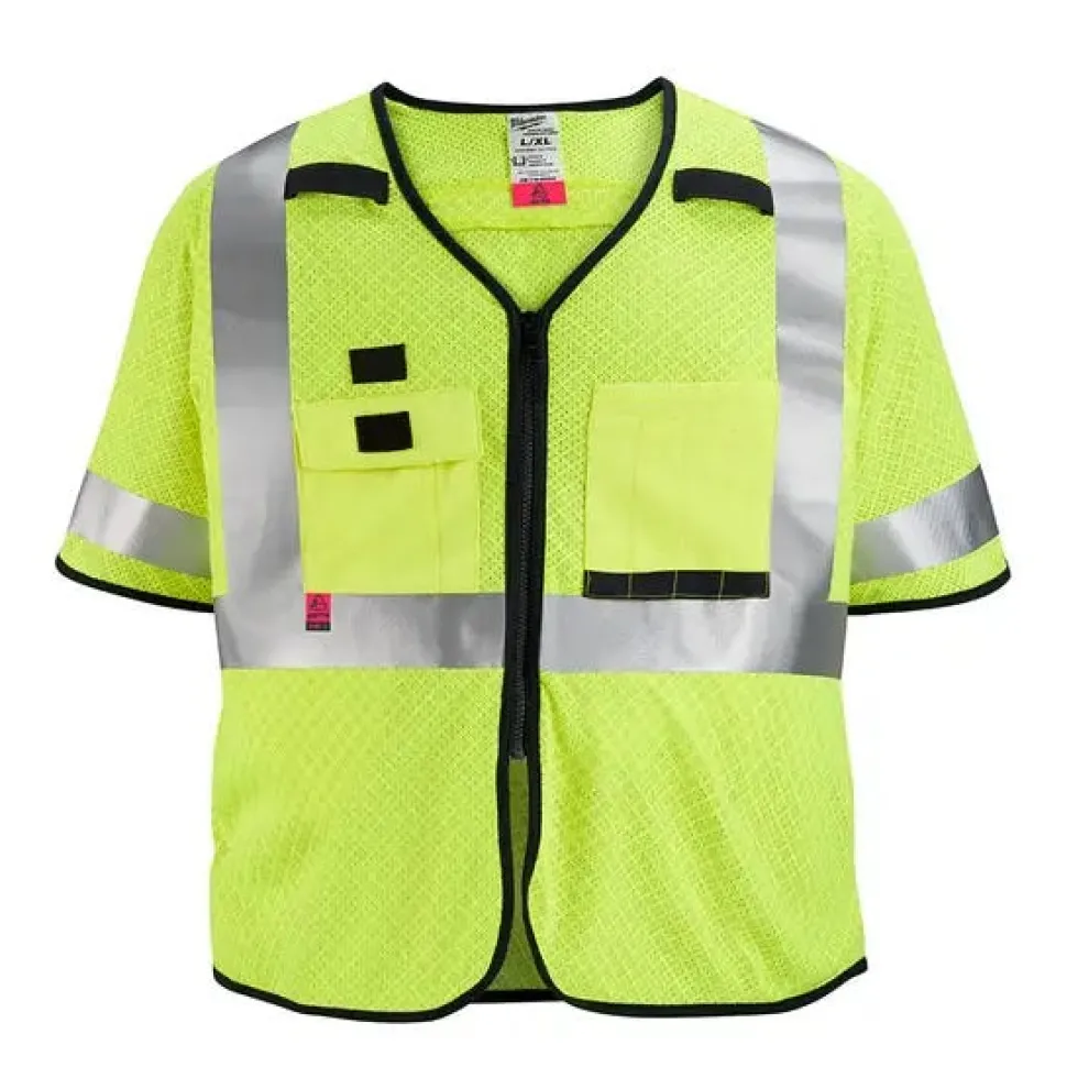 Milwaukee Tools AR/FR Cat. 1 Class 3 Mesh Safety Vest High Vis 48-73-522