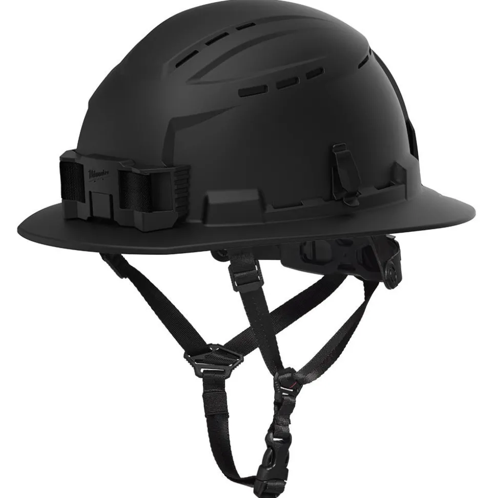 Milwaukee Tools BOLT™ Black Full Brim Vented Safety Helmet – Type 2, Class C 48-73-1660