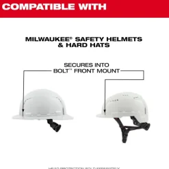 Milwaukee Tools BOLT Gasketed Eye Visor - Clear Dual Coat Lens (Compatible with Milwaukee BOLT Safety Helmets & BOLT Hard Hats) 48-73-1412