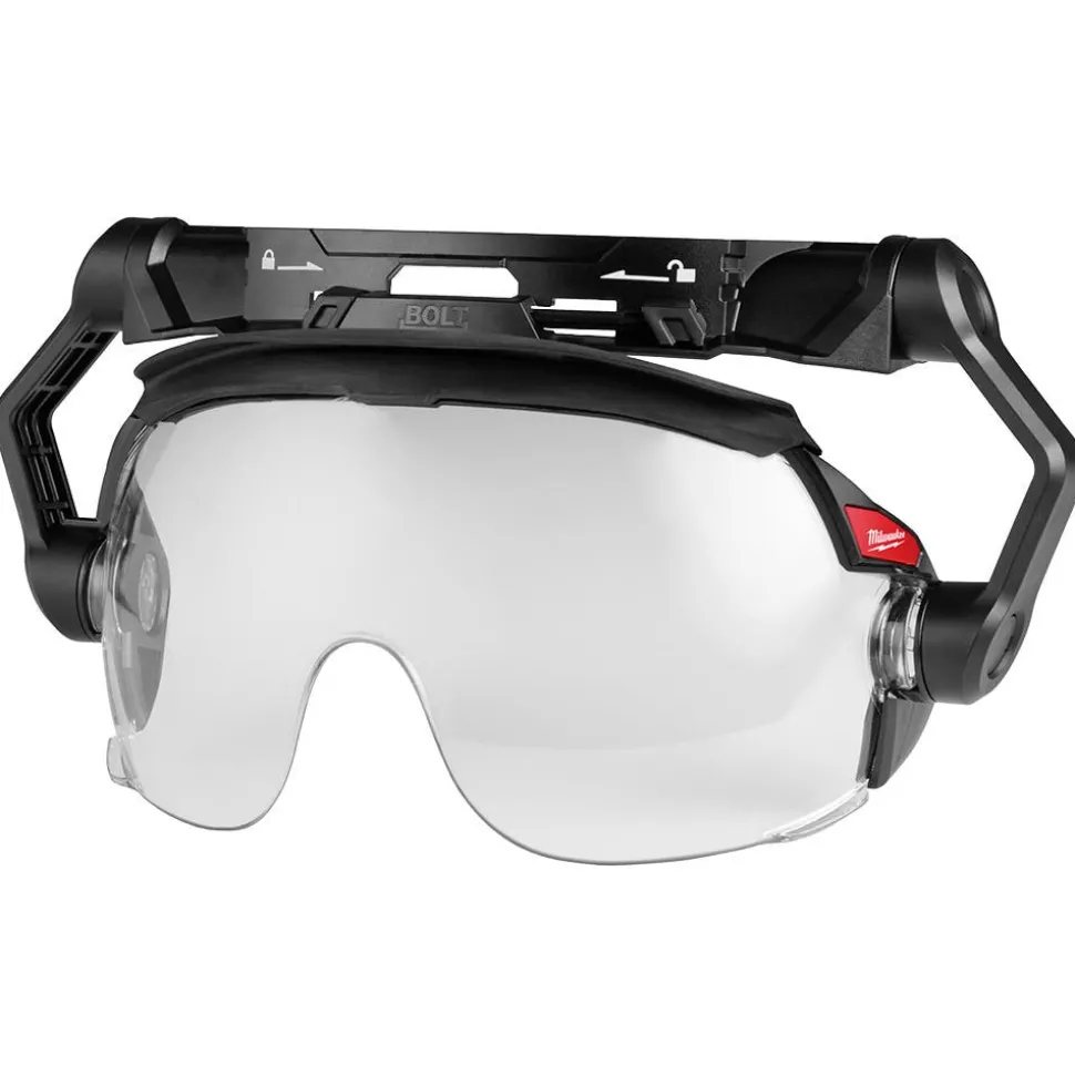 Milwaukee Tools BOLT Gasketed Eye Visor - Clear Dual Coat Lens (Compatible with Milwaukee BOLT Safety Helmets & BOLT Hard Hats) 48-73-1412