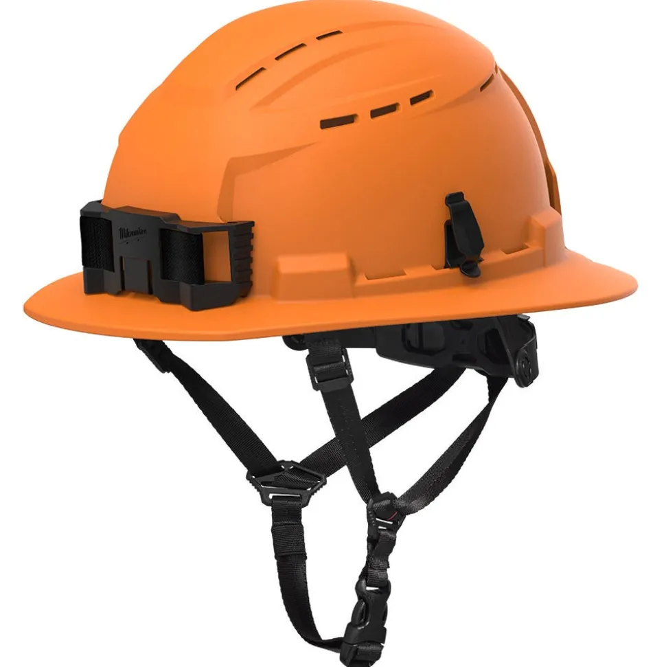 Milwaukee Tools BOLT™ Orange Full Brim Vented Safety Helmet – Type 2, Class C 48-73-1688