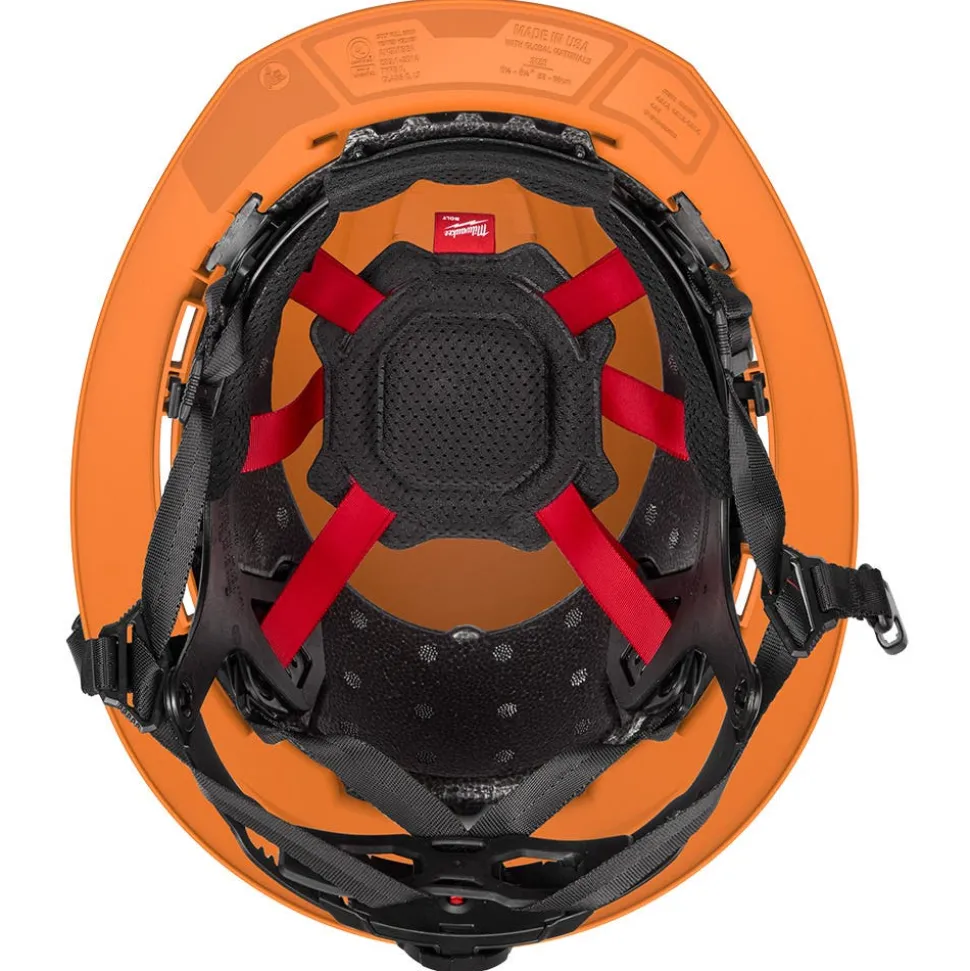 Milwaukee Tools BOLT™ Orange Full Brim Vented Safety Helmet – Type 2, Class C 48-73-1688