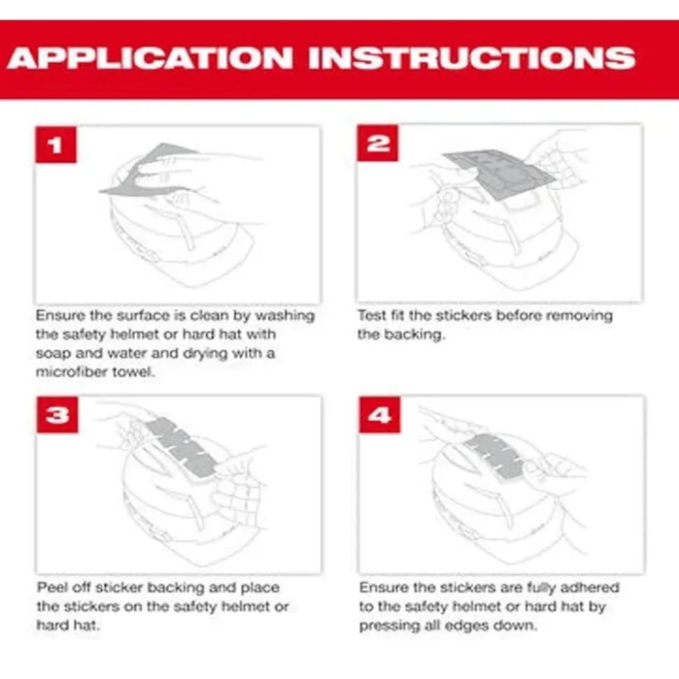 Milwaukee Tools BOLT Reflective Sticker Set, Silver, 5 Piece 48-73-4600