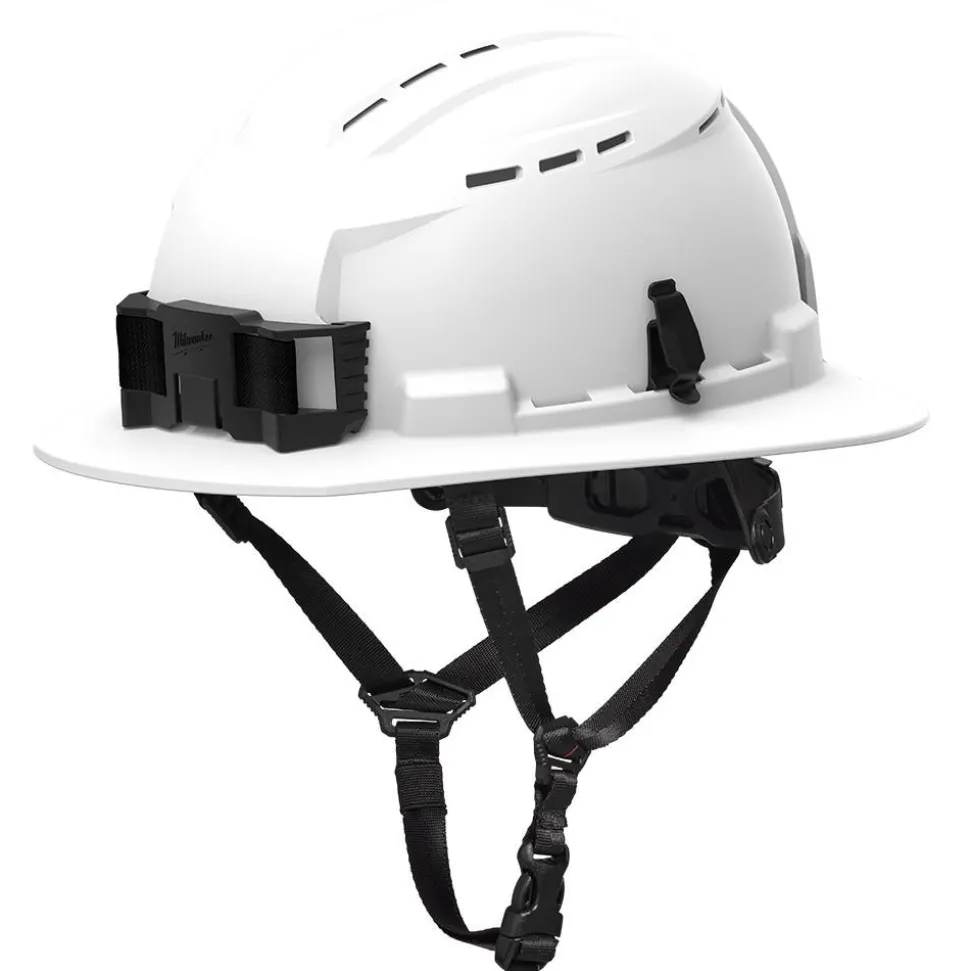 Milwaukee Tools BOLT™ White Full Brim Vented Safety Helmet – Type 2, Class C 48-73-1650