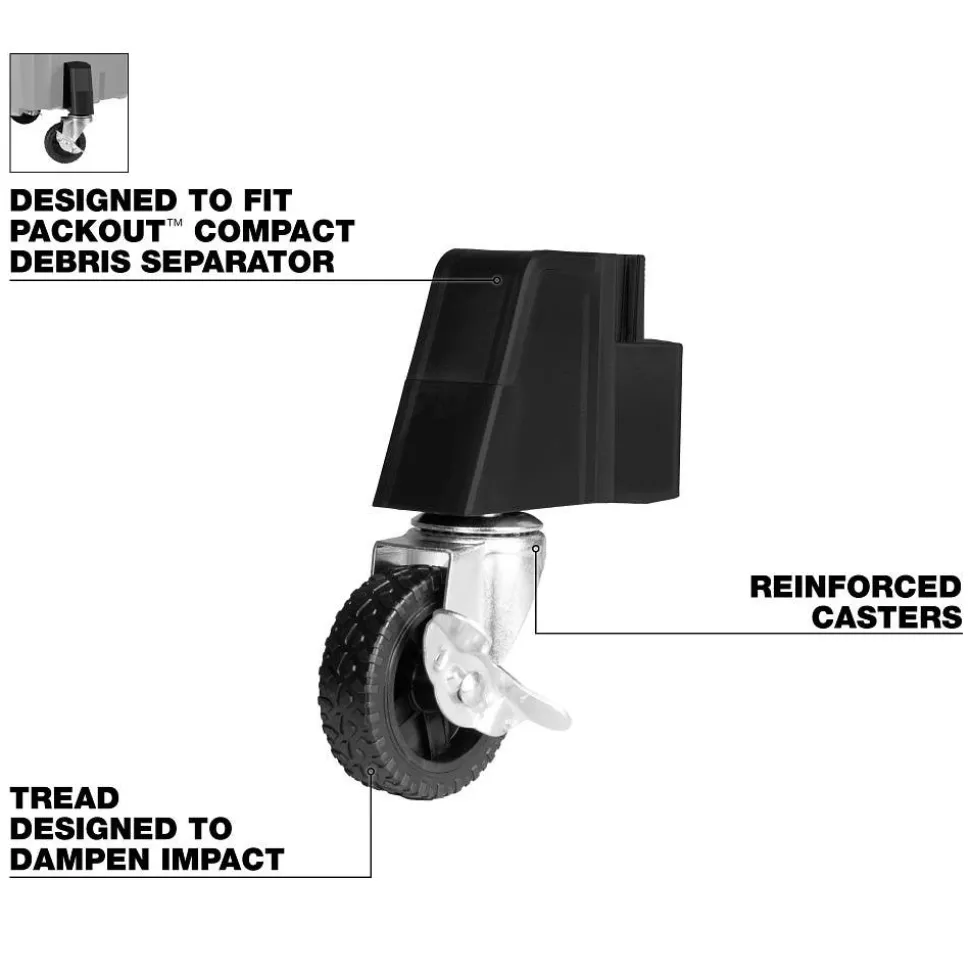 Milwaukee Tools Caster Kit for Debris Separator 49-90-2201