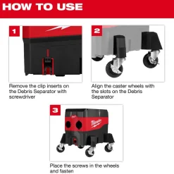 Milwaukee Tools Caster Kit for Debris Separator 49-90-2201