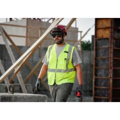 Milwaukee Tools Class 2 High Visibility Mesh One Pocket ANSI Safety Vest Hi-Vis Yellow 48-73-224Y