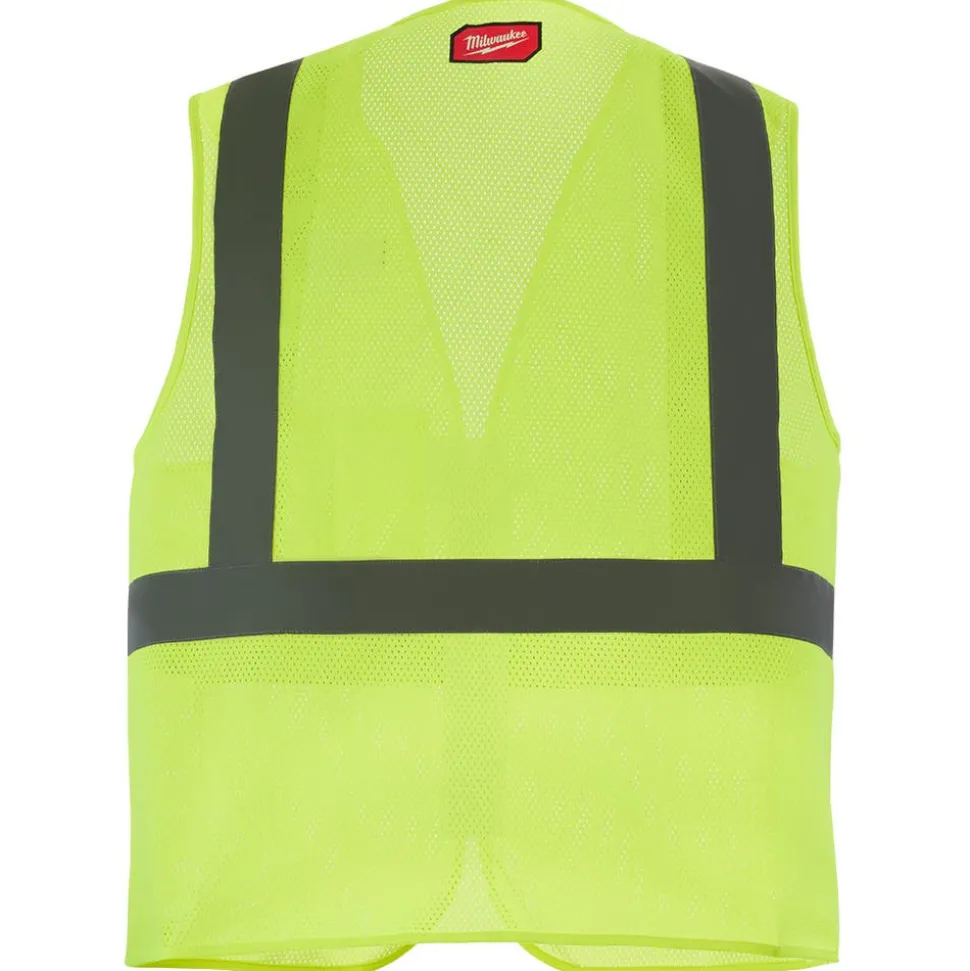 Milwaukee Tools Class 2 High Visibility Mesh One Pocket ANSI Safety Vest Hi-Vis Yellow 48-73-224Y