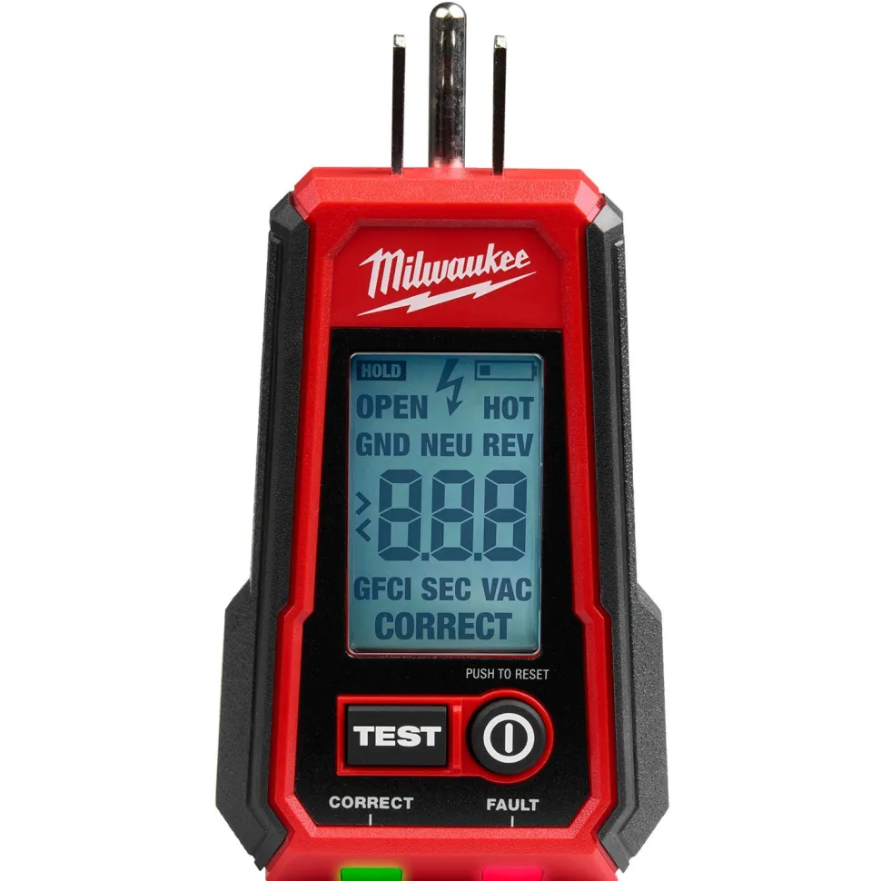 Milwaukee Tools Digital GFCI Receptacle Tester 2224-20