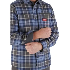 Milwaukee Tools Gridiron Flannel Shirt Blue M551U