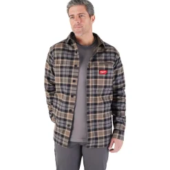 Milwaukee Tools Gridiron Flannel Shirt Gray M551G