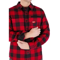 Milwaukee Tools Gridiron Flannel Shirt Red M551R