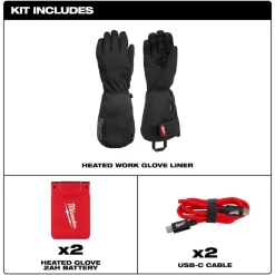Milwaukee Tools Heated Work Glove Liners Kit – Black M701B-21