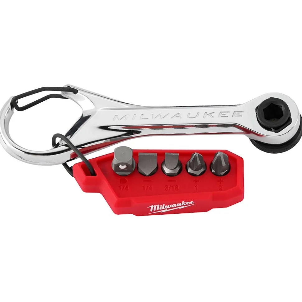 Milwaukee Tools 7-in-1 Multi-Bit Mini Ratchet 48-22-2950