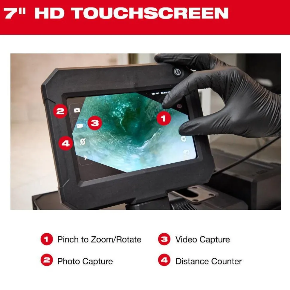 Milwaukee Tools M12 75' Drain Camera w/ PACKOUT Compatibility 3154-20