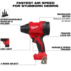 Milwaukee Tools M18™ Brushless Precision Blower 0887-20