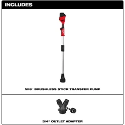 Milwaukee Tools M18 Brushless Stick Transfer Pump 2940-20