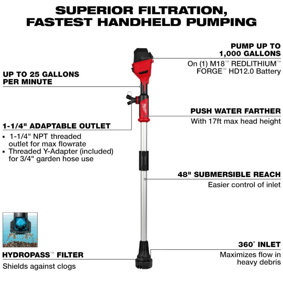 Milwaukee Tools M18 Brushless Stick Transfer Pump 2940-20
