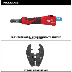 Milwaukee Tools M18™ FORCE LOGIC™ 6T Linear Utility Crimper w/ O-D3 Jaw 2978-20O