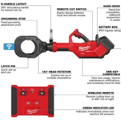 Milwaukee Tools M18 FORCE LOGIC 5” Underground Cable Cutter w/ Wireless Remote 2875R-21