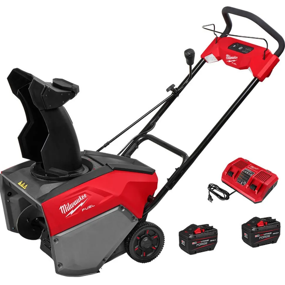 Milwaukee Tools M18 FUEL™ 21" Auger Propelled Dual Battery Single Stage Snow Blower Kit 3036-22HD