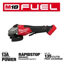 Milwaukee Tools M18 FUEL 4-1/2"-6" Braking Grinder, Paddle Switch 3670-20