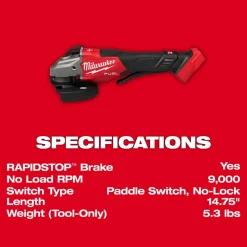 Milwaukee Tools M18 FUEL 4-1/2