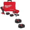 Milwaukee Tools M18 FUEL 1/4" Hex Impact Driver Kit and M18 Red Lithium 5.0 Ah XC Battery 2 PACK KIT-2953-22-48-11-1852