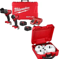 Milwaukee Tools M18 Fuel 2 Piece Combo Kit & Hole Dozer Hole Saw Kit 3697-22-49-22-4185