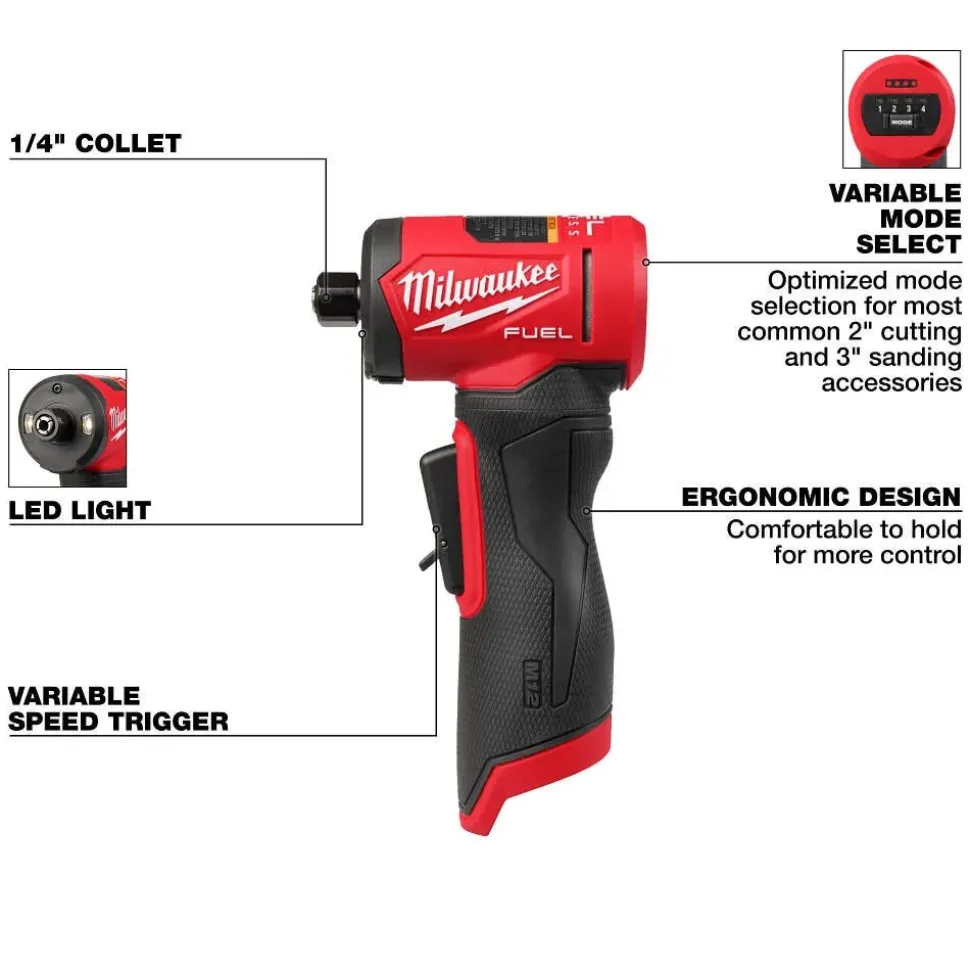 Milwaukee Tools M12 FUEL™ 1/4" Right Angle Die Grinder 3485-20