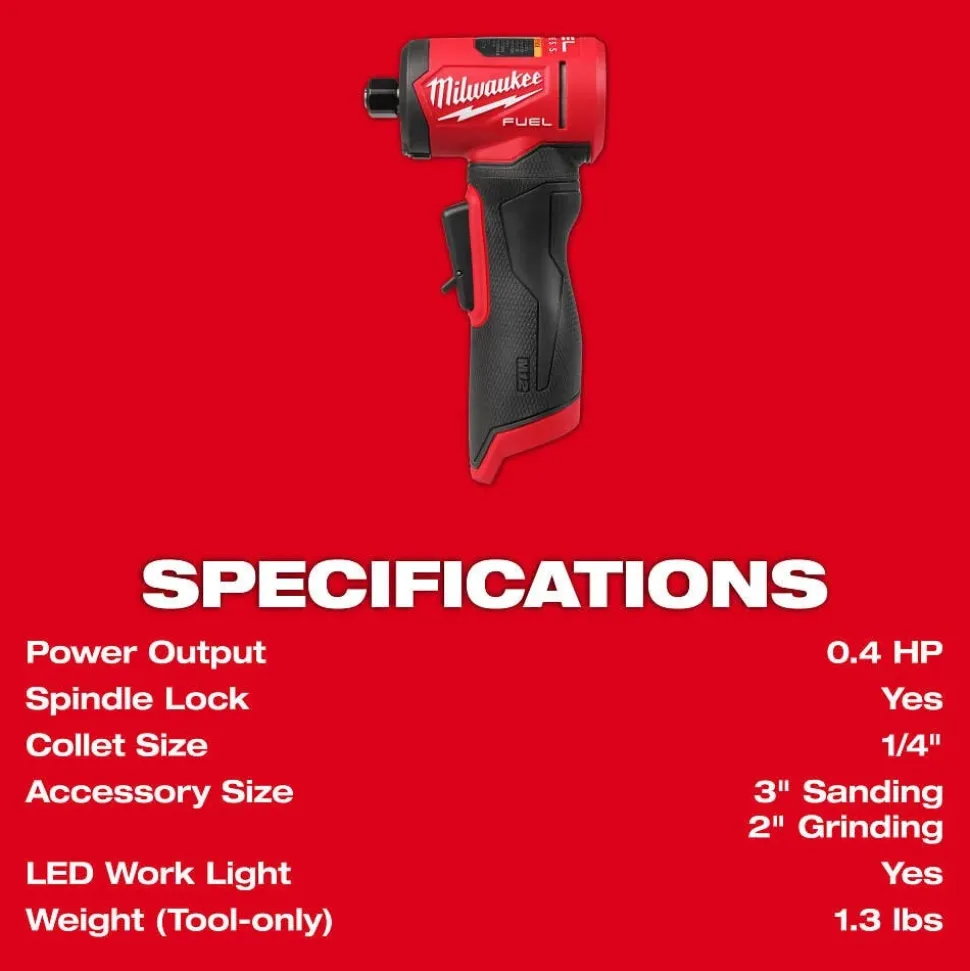 Milwaukee Tools M12 FUEL™ 1/4" Right Angle Die Grinder 3485-20