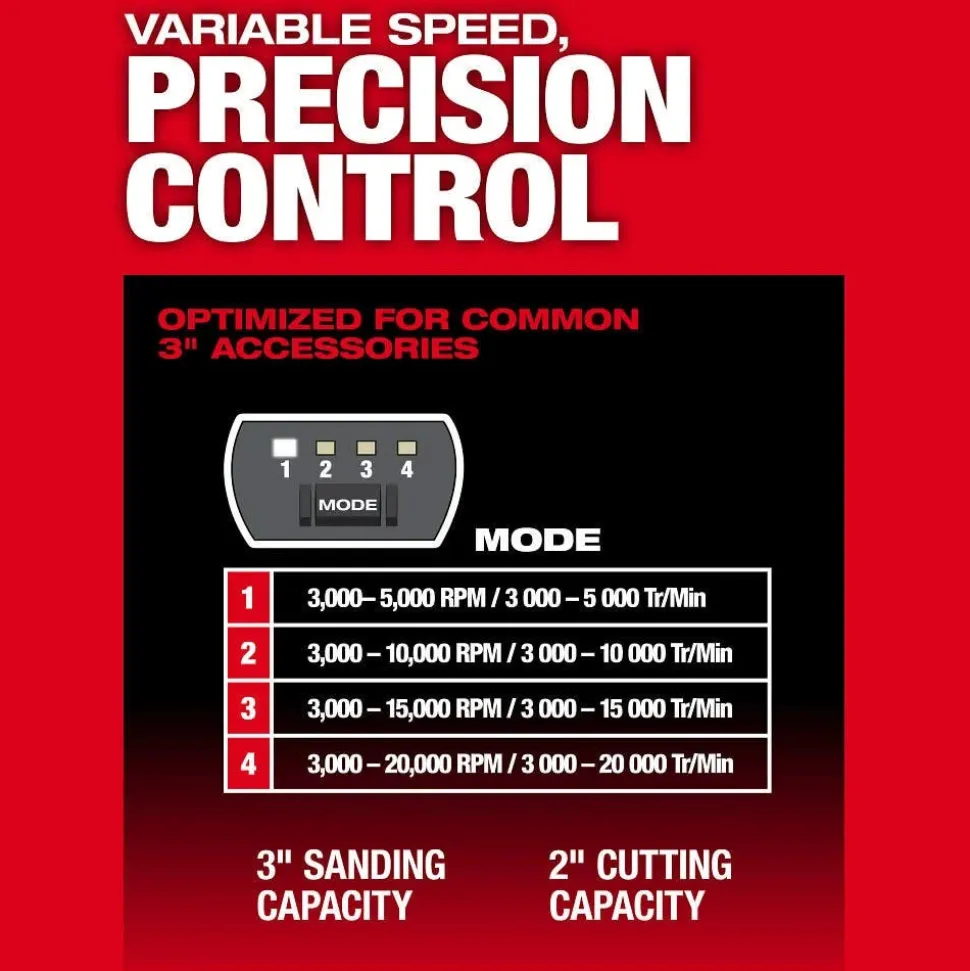 Milwaukee Tools M12 FUEL™ 1/4" Right Angle Die Grinder 3485-20