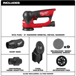 Milwaukee Tools M12 FUEL 3" Random Orbital Detail Sander 2535-20
