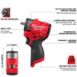 Milwaukee Tools M12 FUEL™ 3/8" Subcompact Impact Wrench w/ Friction Ring 3049-20