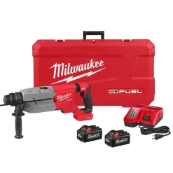 Milwaukee Tools M18 FUEL 1-1/4" SDS Plus D-Handle Rotary Hammer Kit w/ ONE-KEY, M18 FUEL 5" Angle Grinder Paddle Switch, No-Lock (Tool Only), and SDS-Plus MX4 4-Cutter Rotary Hammer Drill Bits - 6pc Kit KIT-2916-22-2880-20-48-20-7499