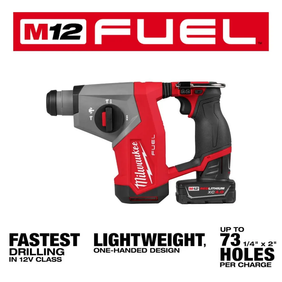 Milwaukee Tools M12 FUEL 5/8” SDS Plus Rotary Hammer Kit 2508-21XC