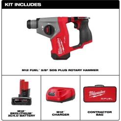 Milwaukee Tools M12 FUEL 5/8” SDS Plus Rotary Hammer Kit 2508-21XC