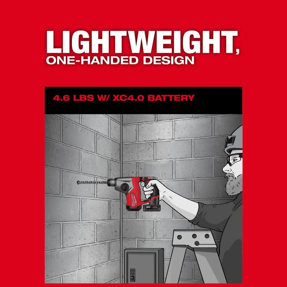 Milwaukee Tools M12 FUEL 5/8” SDS Plus Rotary Hammer Kit 2508-21XC