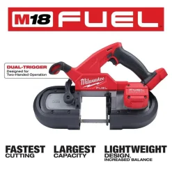 Milwaukee Tools M18 FUEL Compact Dual-Trigger Band Saw (Bare Tool) 2829S-20
