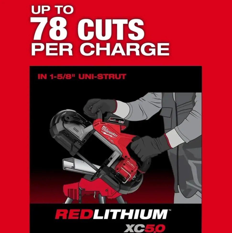 Milwaukee Tools M18 FUEL Deep Cut Band Saw With REDLITHIUM HIGH OUTPUT CP3.0 Battery KIT 2929-20-48-11-1835