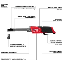 Milwaukee Tools M12 FUEL™ INSIDER™ Extended Reach Box Ratchet 3050-20