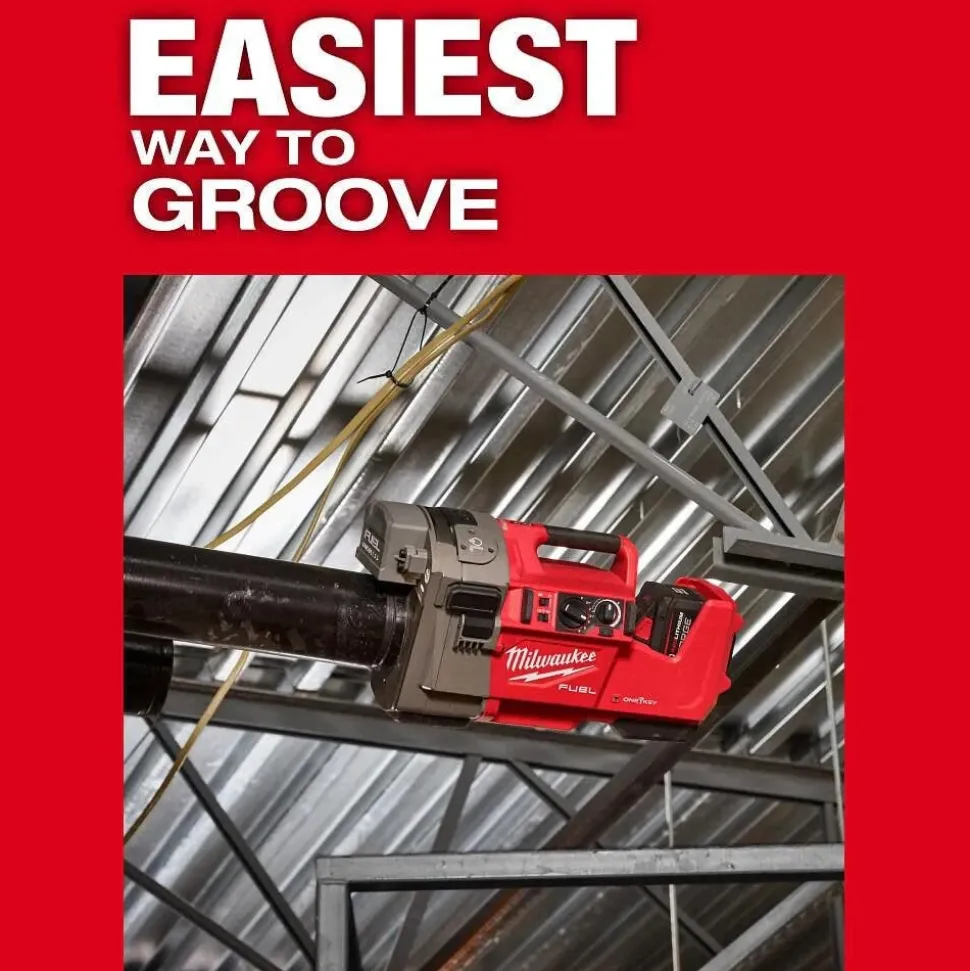 Milwaukee Tools M18 FUEL RINGER Roll Groover for 2” – 6” Sch 10/40 2928-22