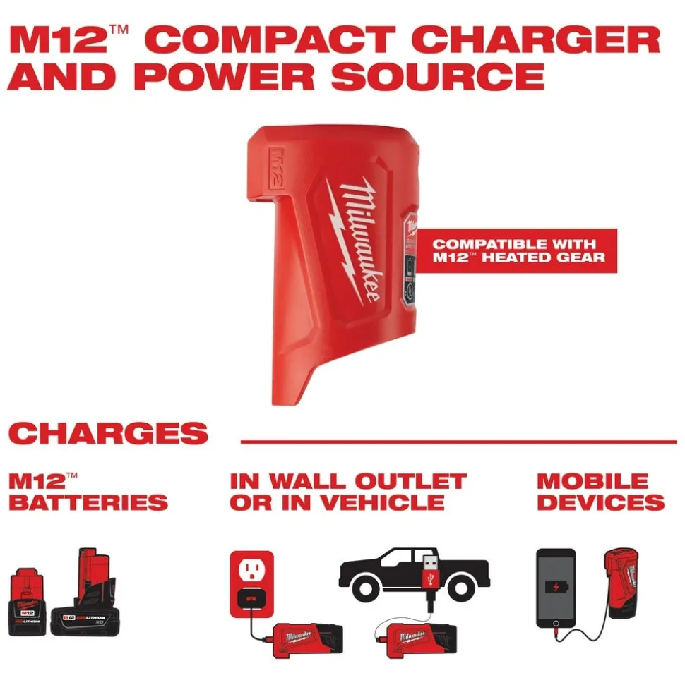 Milwaukee Tools M12 Heated Hoodie Hi-Vis, Bare 306HV-20