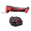 Milwaukee Tools M18 Oscillating Multi-Tool w/ 2 PACK Red Lithium 5.0 Ah XC Batteries