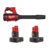Milwaukee Tools M12 REDLITHIUM XC Battery - 2 Pack and M12 Compact Spot Blower KIT-48-11-2412-0852-20