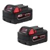 Milwaukee Tools M18 REDLITHIUM XC5.0 Resistant Battery, 2 Pack 48-11-1852R