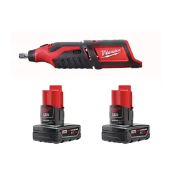 Milwaukee Tools M12 REDLITHIUM XC Battery - 2 Pack and M12 Rotary Tool (Tool Only) KIT-48-11-2412-2460-20