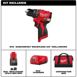Milwaukee Tools M12 Subcompact Brushless 3/8