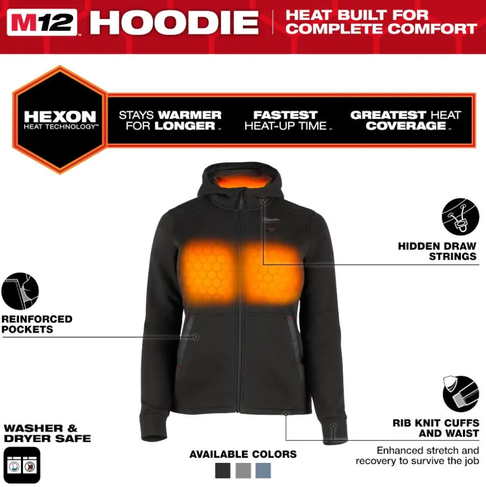 Milwaukee Tools M12 Women's Heated Hoodie Kit – Black F200B-21